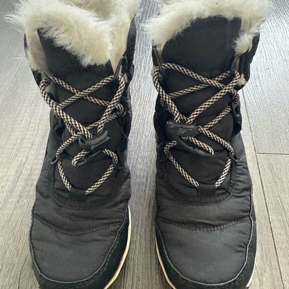 Sorel Kids Black and White Boots - Picture 2 of 3